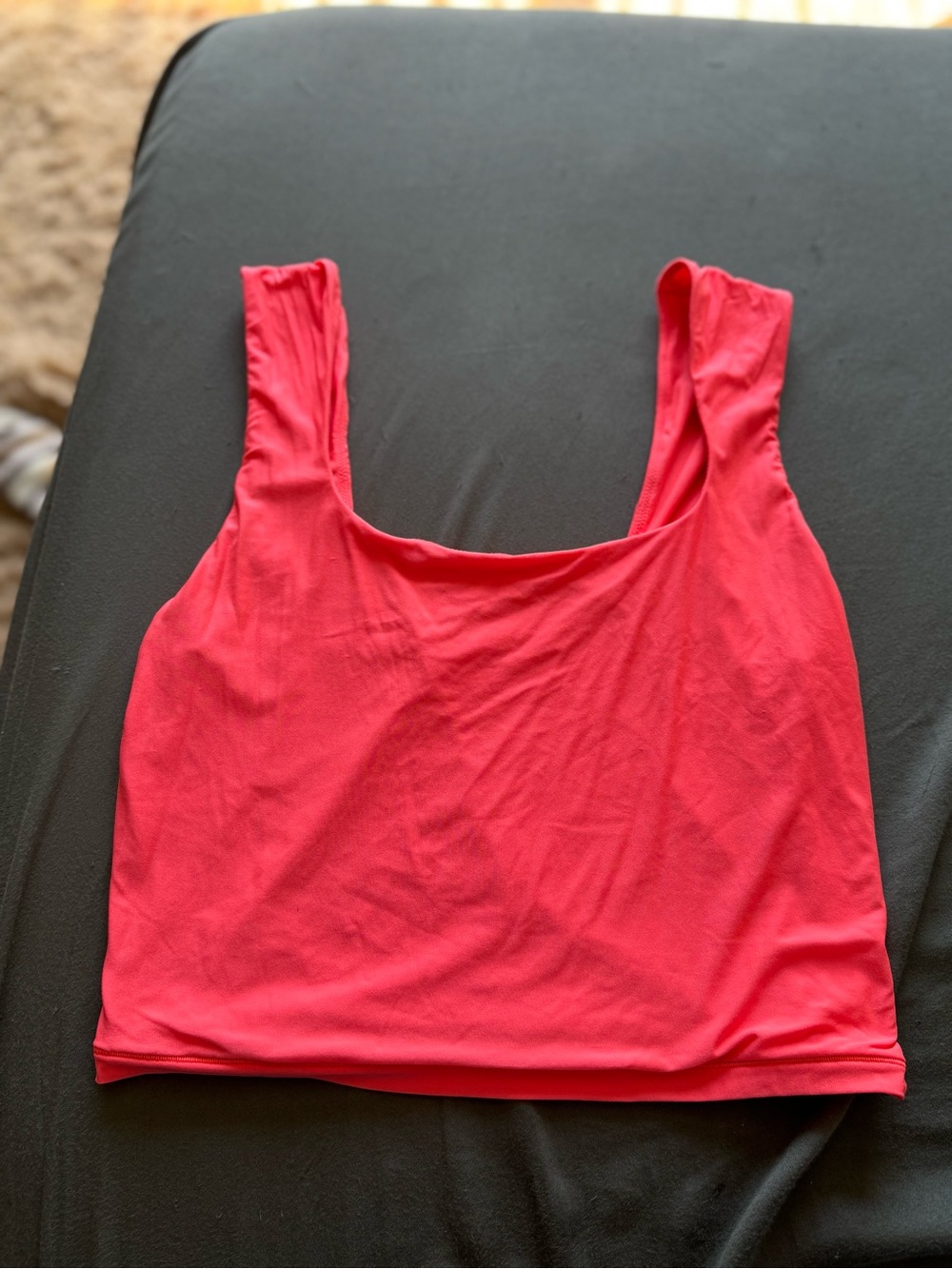 Bright Red Racerback Crop Top - Picture 2 of 3